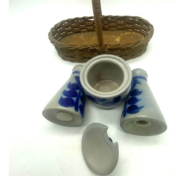 Vintage Salt Glaze Picnic Condiment Salt and Pepper Honey/mustard Germany? - Picture 3 of 5